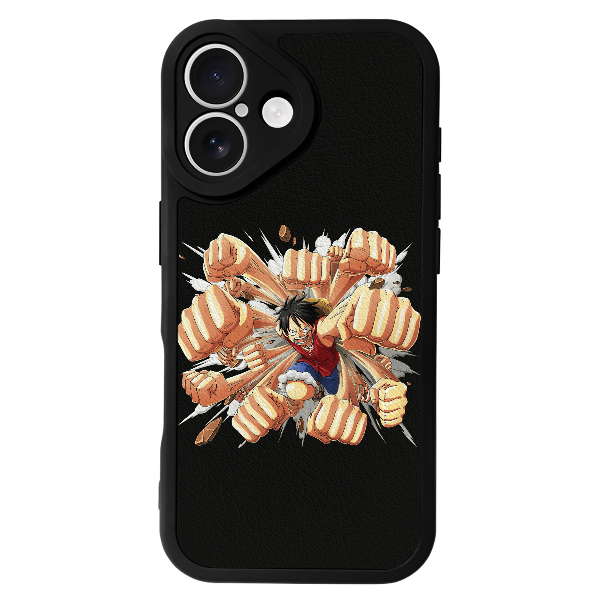 （画像用） ワンピース モンキー・D・ルフィ ONE PIECE Monkey D. Luffy 【iPhone 16シリーズ対応】シリコンスマホケース（レザー調） 材質：シリコン